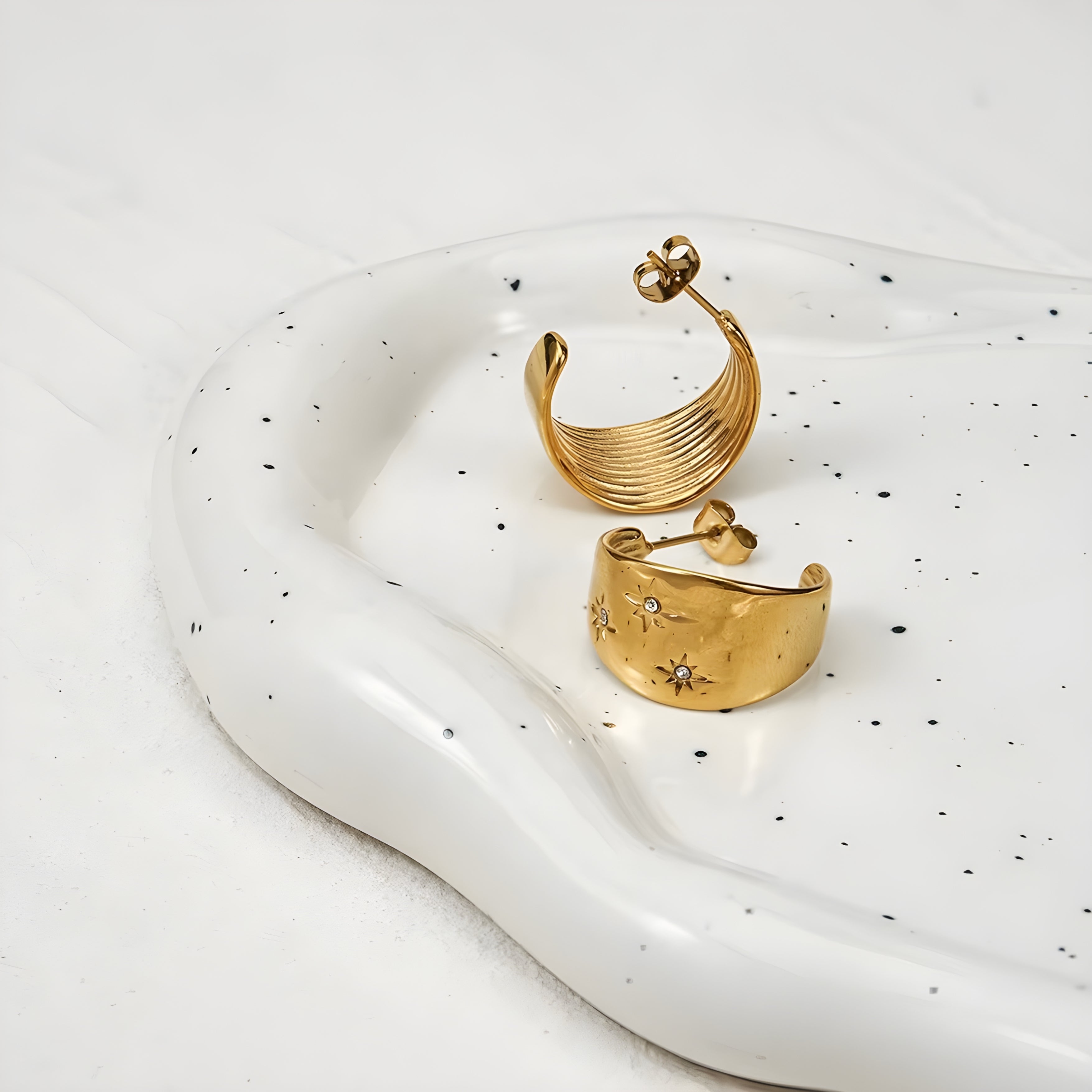 Astra Star Goldohrringe