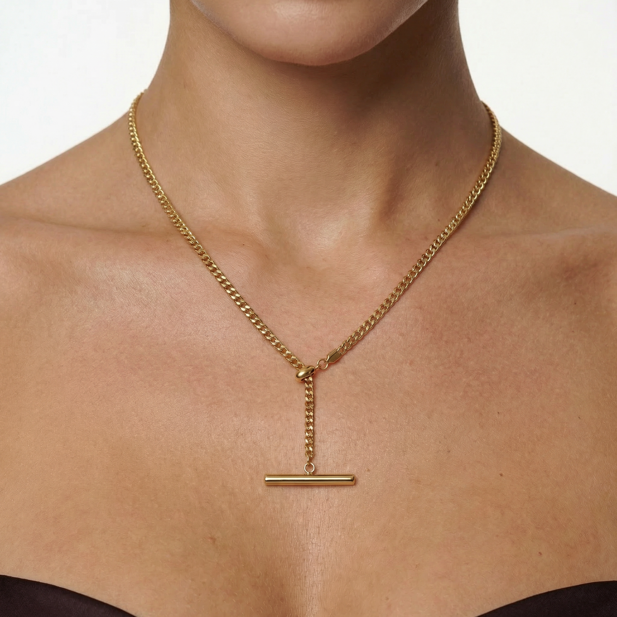 Forge Dragon T-Bar Necklace