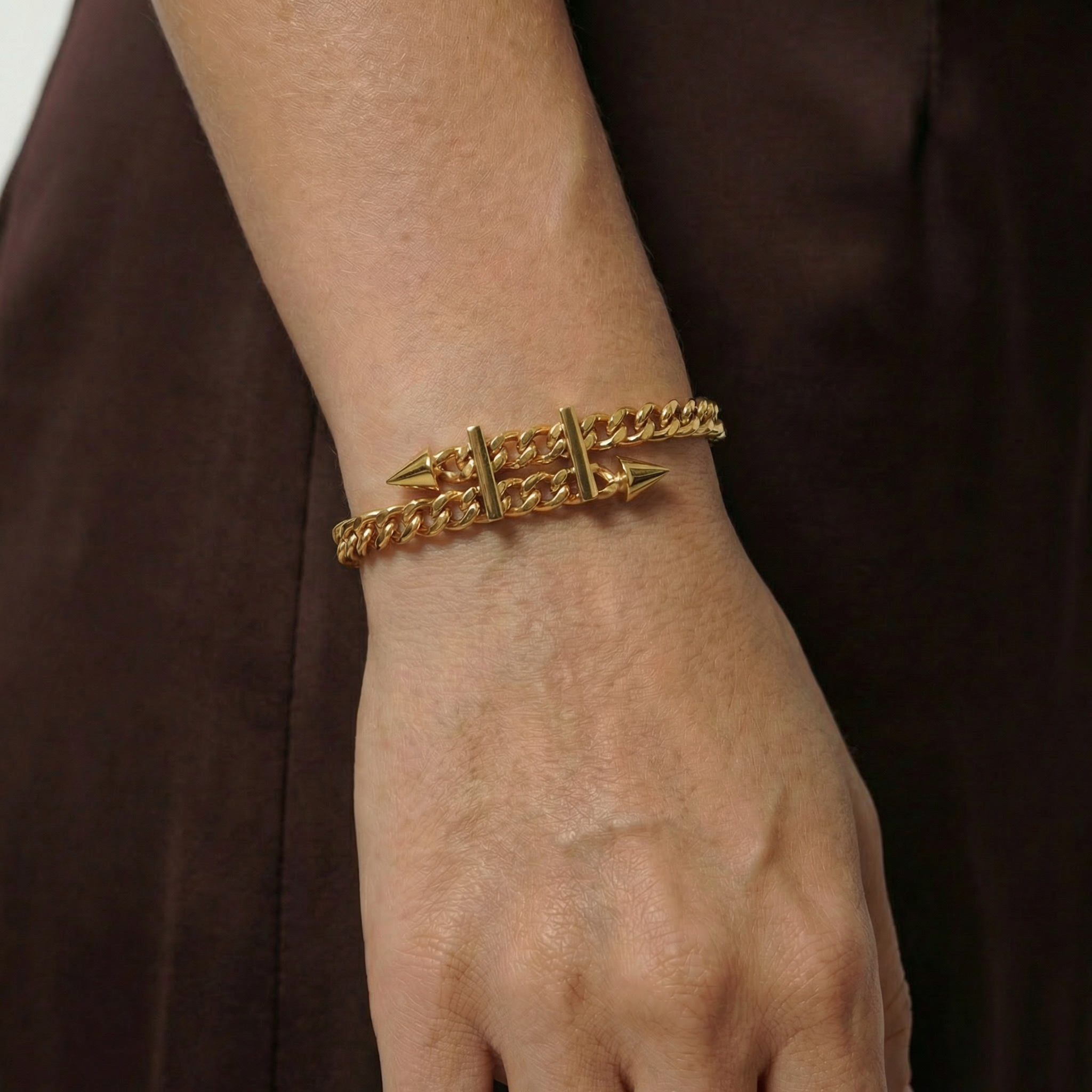 Rebel Chain Spike Bracelet